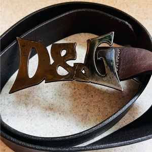 Mens Leather D&G belt size 36
